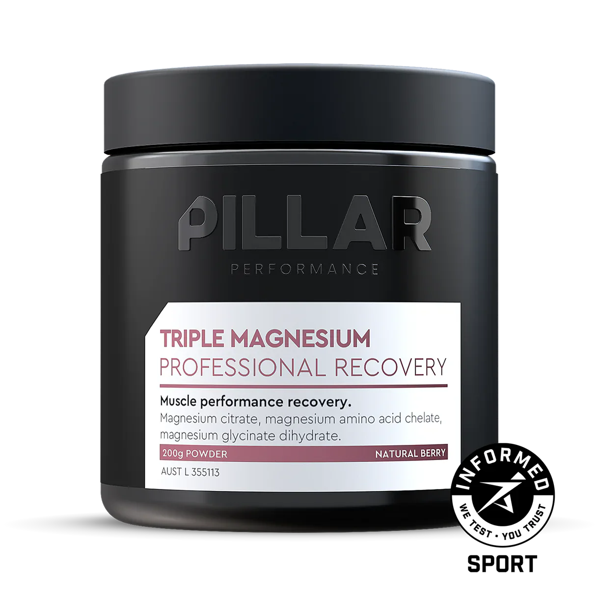 PILLAR Performance Triple Magnesium Professional Recovery Powder