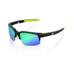 100% Speedcoupe - Soft Tact Cool Grey - Green Multilayer Mirror Lens