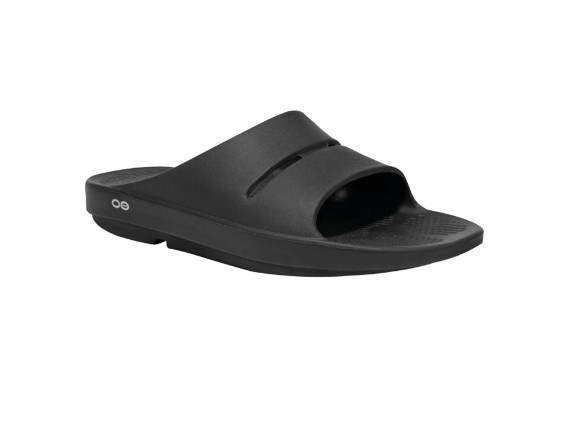 OOFOS OOAHH Black Slides